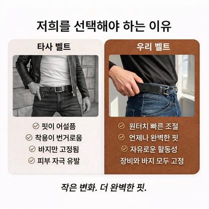 버클프리 벨트 클립 — 버클 없이 1초 착용